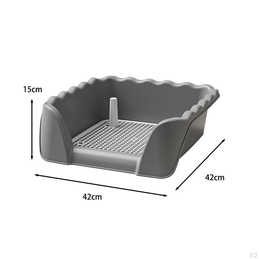 Dog Toilet Litter Box Detachable Heightened Fence Removable Training Potty Tray for Other Pets