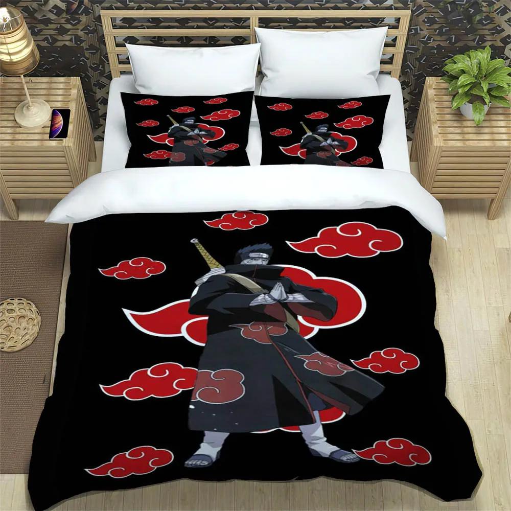 Cartoon N-Naruto Bedding Sets Exquisite Bed Supplies Set Duvet Cover Bed Comforter Set Bedding Set Luxury Birthday Gift