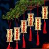 5/6pcs Traditional Spring Festival Bonsai Pendant Gold Potted Plants Hanging Ornaments  Garden