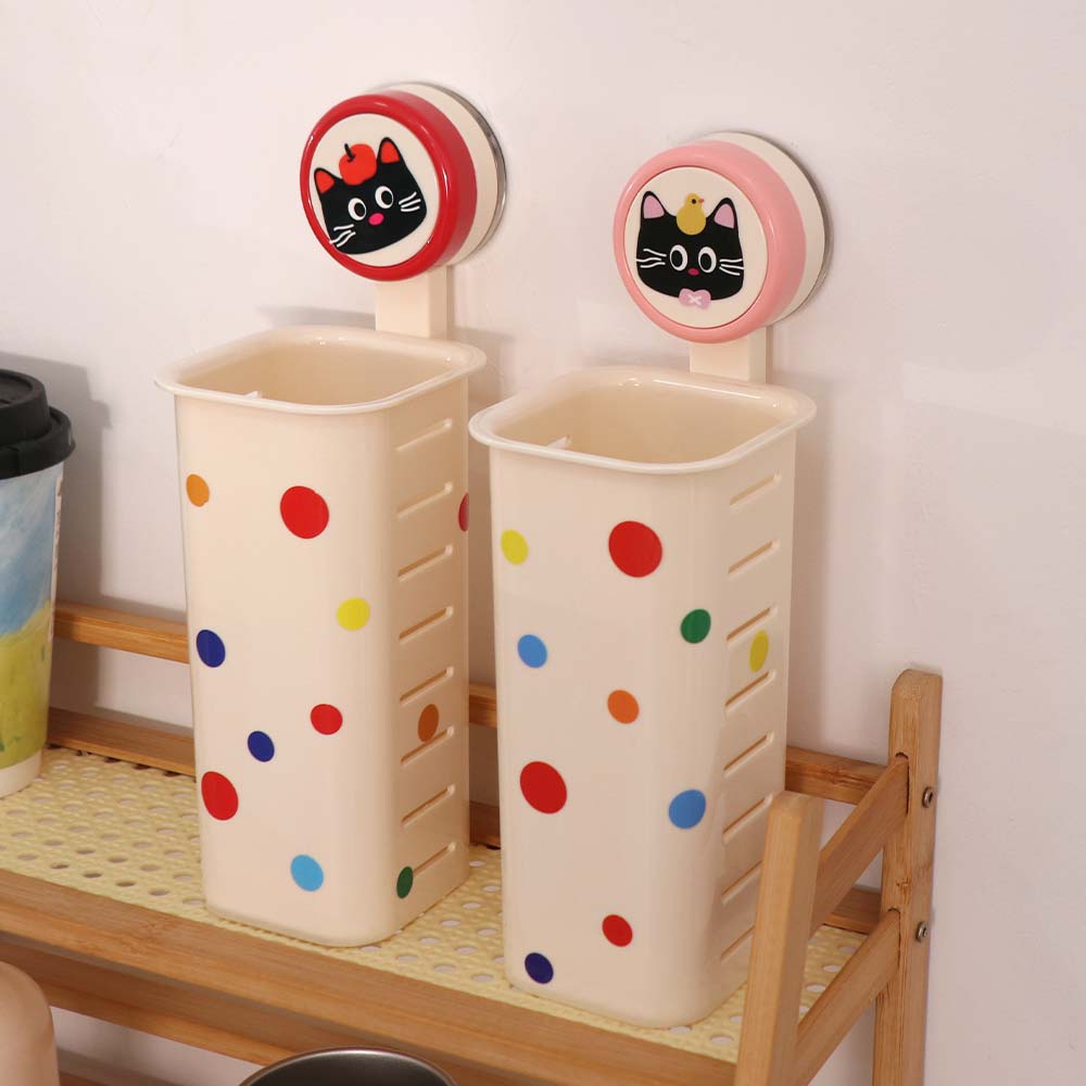 Hollow Out Curling Iron Storage Rack Cartoon Suction Cup Storage Box  Bathroom Storage