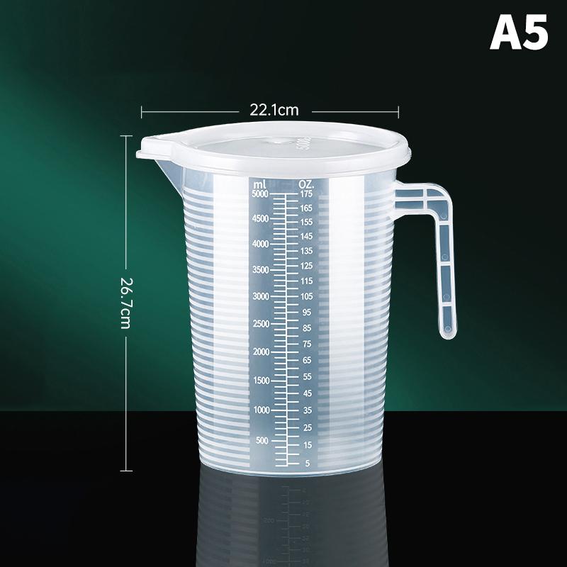Scale Measuring Cup With Lid Milk Tea Shop Specific Measuring Bucket Large Capacity Scale Transparent Cup Kitchen Baking Supplie