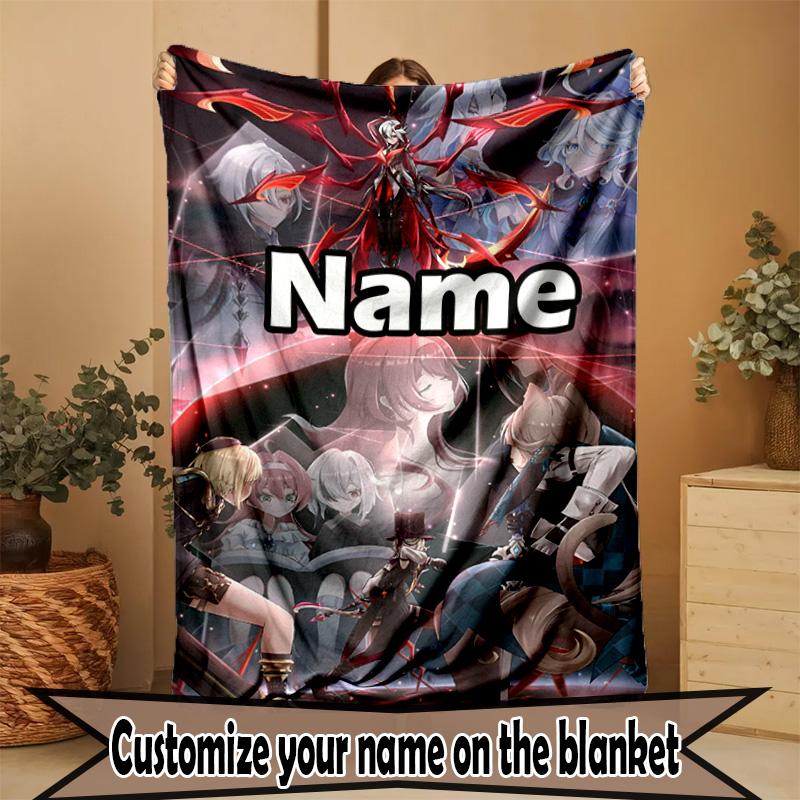 Personalizowany koc z nadrukiem Genshin Impact, Dekoracja domu, Sypialni, Sofy, Kempingu, Kanapy, Prezenty na Urodziny Boże Narodzenie