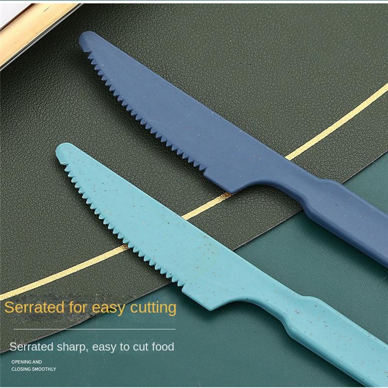 ABWR-8 Sets Reusable Cutlery Portable Cutlery Travel Utensil Set With Case, Spoon Knife Fork