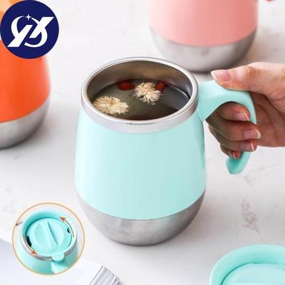 500 ml Mükemmel kaymaz Gıda Sınıfı silikon halka Şık Taşınabilir Termal Kupa Bardak Mutfak Aletleri