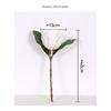 Creative White Pink Artificial Magnolia Flower Green Leaves Luxury Design Faux Flower Real Touch Real Touch Flower Home Decor