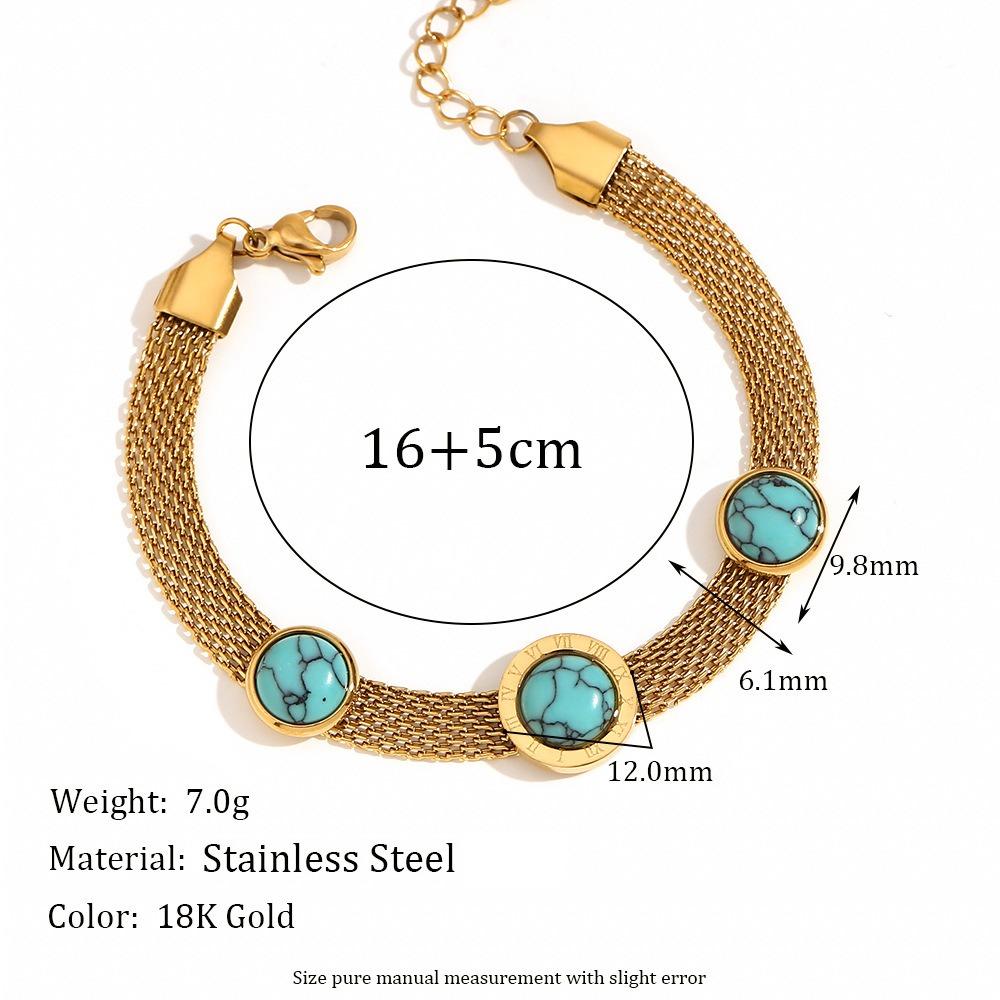 New Four-leaf Clover Bracelet Mesh Watch Bracelet Light Luxury Titanium Steel Watch Strap Chain Jewelry