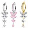 Butterfly Gem Navel Piercing Stainless Steel Shiny Body Jewelry Zircon Belly Button Rings  Stylish