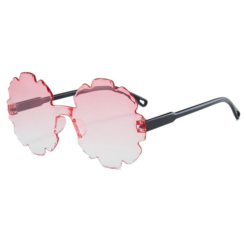 Luxury Round Children'S Sunglasses Rimless Shades Sun Glasses For Boys Girls Vintage Flower Shape Sun Glasses Eyewear Uv400