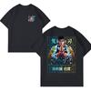 T-shirt en coton surdimensionné avec impression Anime Demon Slayer pour hommes et femmes Confortable Mode Street Y2K Tendance Été Harajuku