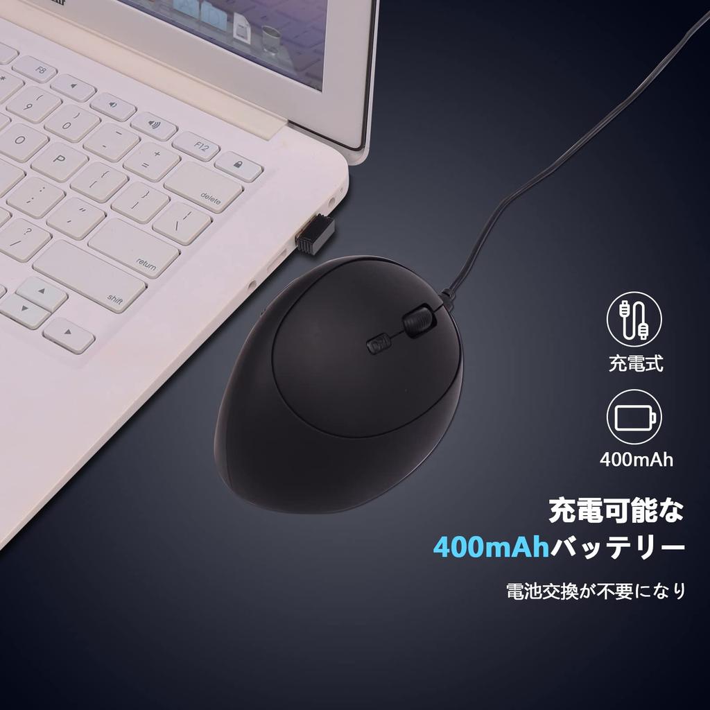Ergonomic Vertical Wireless Medium 3DPI USB 6 Compatible with Mouse, Quiet, Right-Handed, Size, Compact, Mode, Rechargeable, Buttons, Ergonomic,