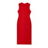 Women's European and American Style Sleeveless Midi Dress with Belt - Sexy Crew Neck for Spring