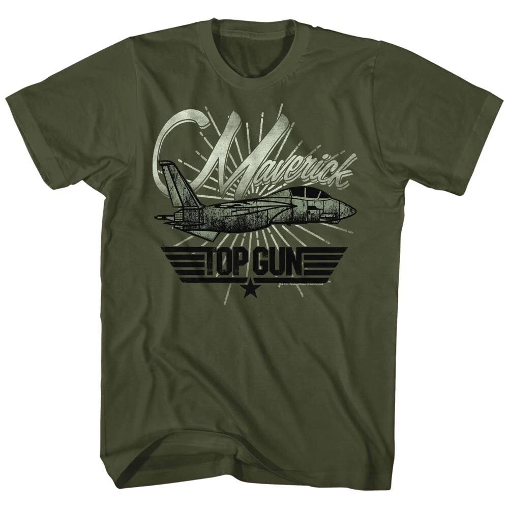 Top Gun Movie Logo Retro F14 Fighter Jet Maverick Tom Cruise Men s T Shirt M