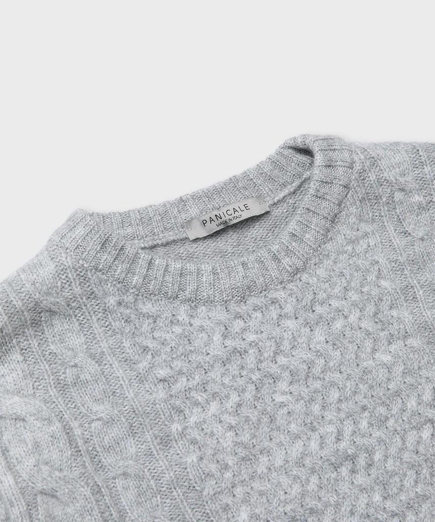 PANICALE Cable Knit Sweater [Gray]