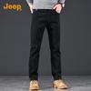 JEEP Men's Slim Fit Straight Black Jeans
