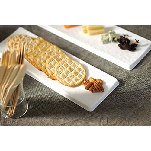 WASARA Long Plates, White, 30cm, 6 Pieces, DM-014R