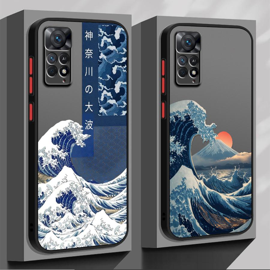 Case for Xiaomi Redmi Note 15 Pro 9S 10 A4 12 14 11 14C 13 13C Funda Back Phone Cover Creative Waves Art