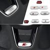3D For S A3 A5 A6 A1 A2 A4 A7 A8 Q1 Q2 Q3 Q4 Q5 Q6 Q7 RS7 RS Badge Car Steering Wheel Decal Accessories Metal Logo Stickers