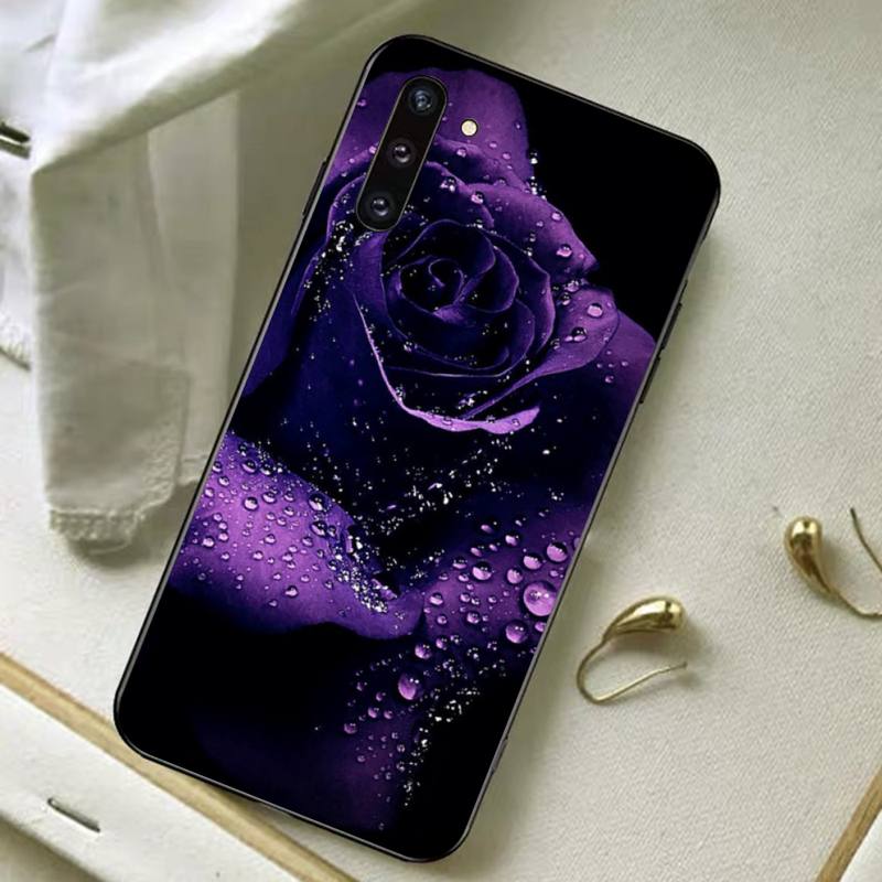 

Эстетический чехол для телефона с фиолетовой розой для Samsung A51 A30s A52 A71 A12 для Huawei Honor 10i для OPPO vivo Y11 Huawei P40lite
