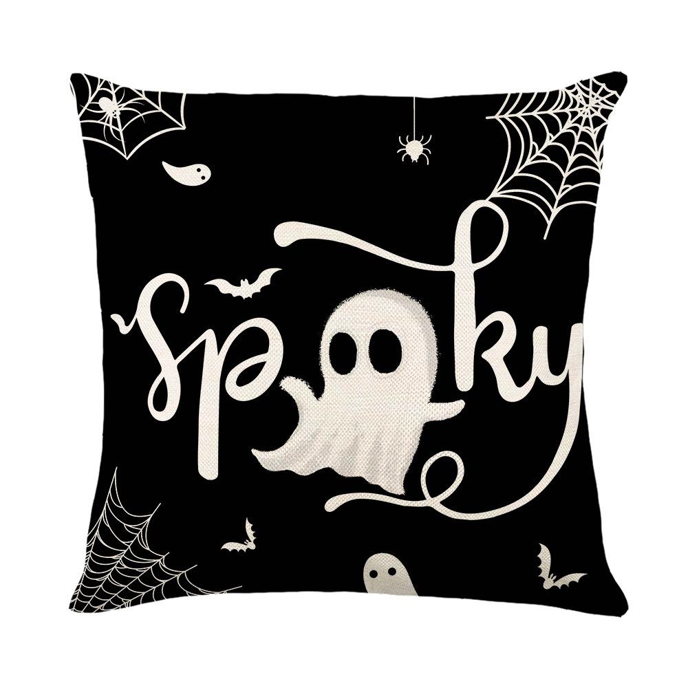 Halloween Printed Pillow Case for Home Living Room Polyester Cushion Cover Sofa Bedroom Decorative Cushion Cover