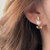 Cute Rabbit Earrings Sweet Ladies Pearl Earrings Creative Rabbit Ear Studs  Women