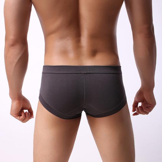 Men Underpants Contrast Color Slim Fit Sweat Absorption Wear-resistant Men Briefs for Inside Wear