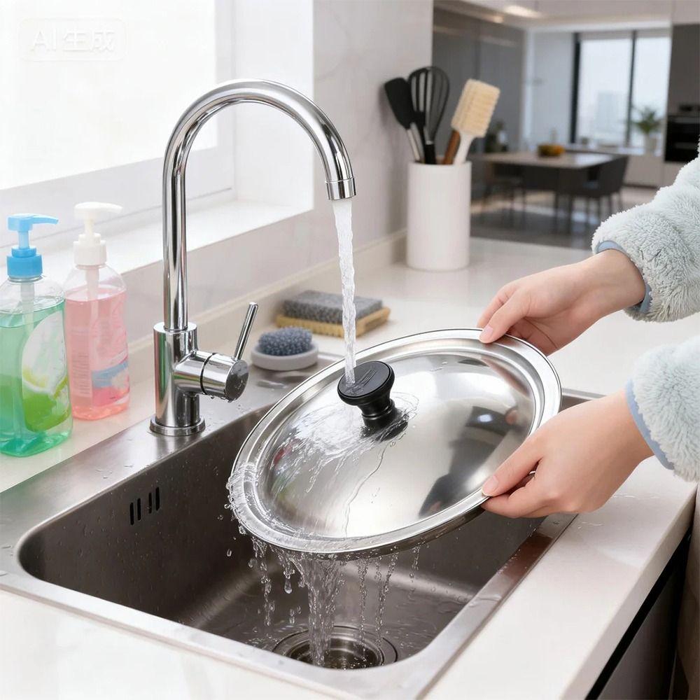 Universal Pot Lid Stainless Steel Frying Pan Cover New Bowl Cover Restaurant Kitchenware