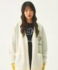 Graver [Unisex] Big Line Bear Smile Knit Cardigan_Cream