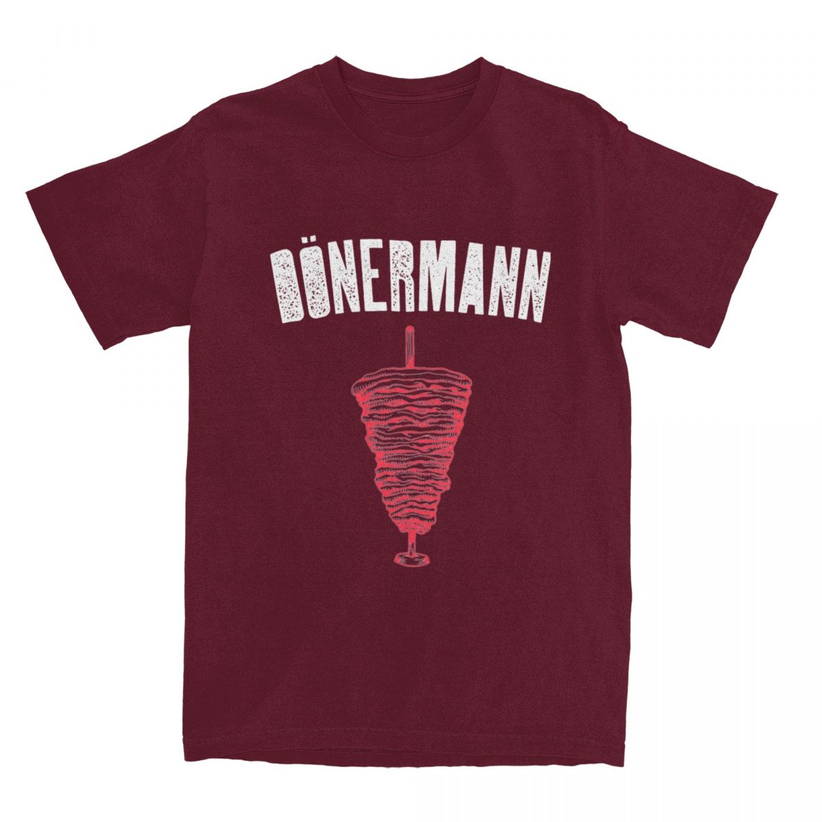 

Кебабмен Донер Кебаб Трендовая Готическая Футболка Мужская Y2K Базовые Хлопковые Футболки Пляжные Дышащие Хиппи Футболки Дизайн Оверсайз Топы XXXXXL бордовый