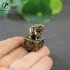 The Four Symbols Mythical Beast Pixiu Seal Ornament Vintage Brass Animal Miniatures Figurines Desk Crafts Home Decor Accessories