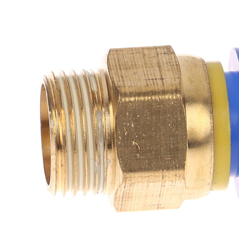 1Pc Pneumatic Air Connector Fitting Pc 4/6/8/10/12/14/16Mm Thread 1/4" 1/8" 3/8" 1/2" 3/4"Hose Fittings Pipe Quick Connectors