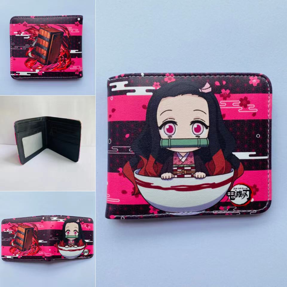 Japan cartoon comics Demon Slayer Short Fold Wallet Cartoon Coin Purse Suitable for Students 0006