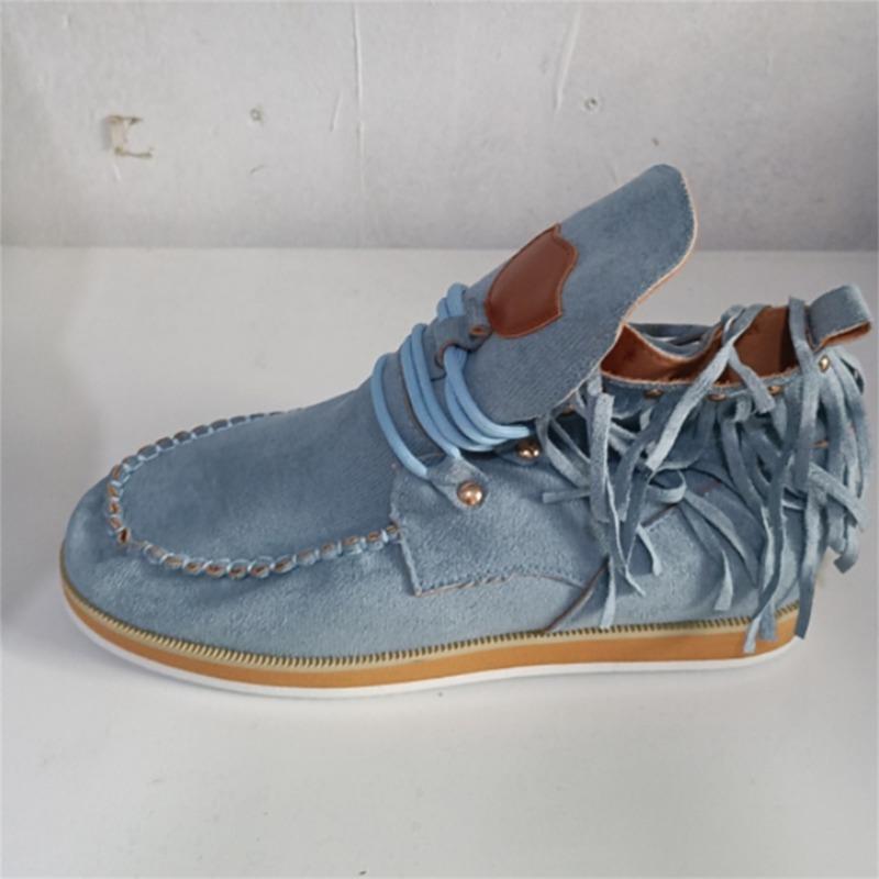 Women's Lace-up Denim Boots for Winter