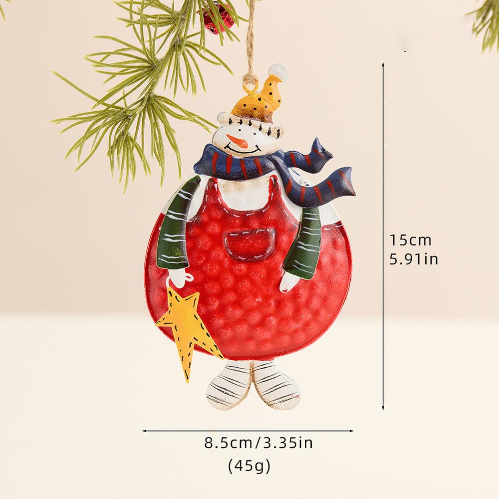 Metal Christmas Hanging Ornament Lightweight Christmas Sweater Ornament Character Candy Cane Ornament Festive For Christmas Tree