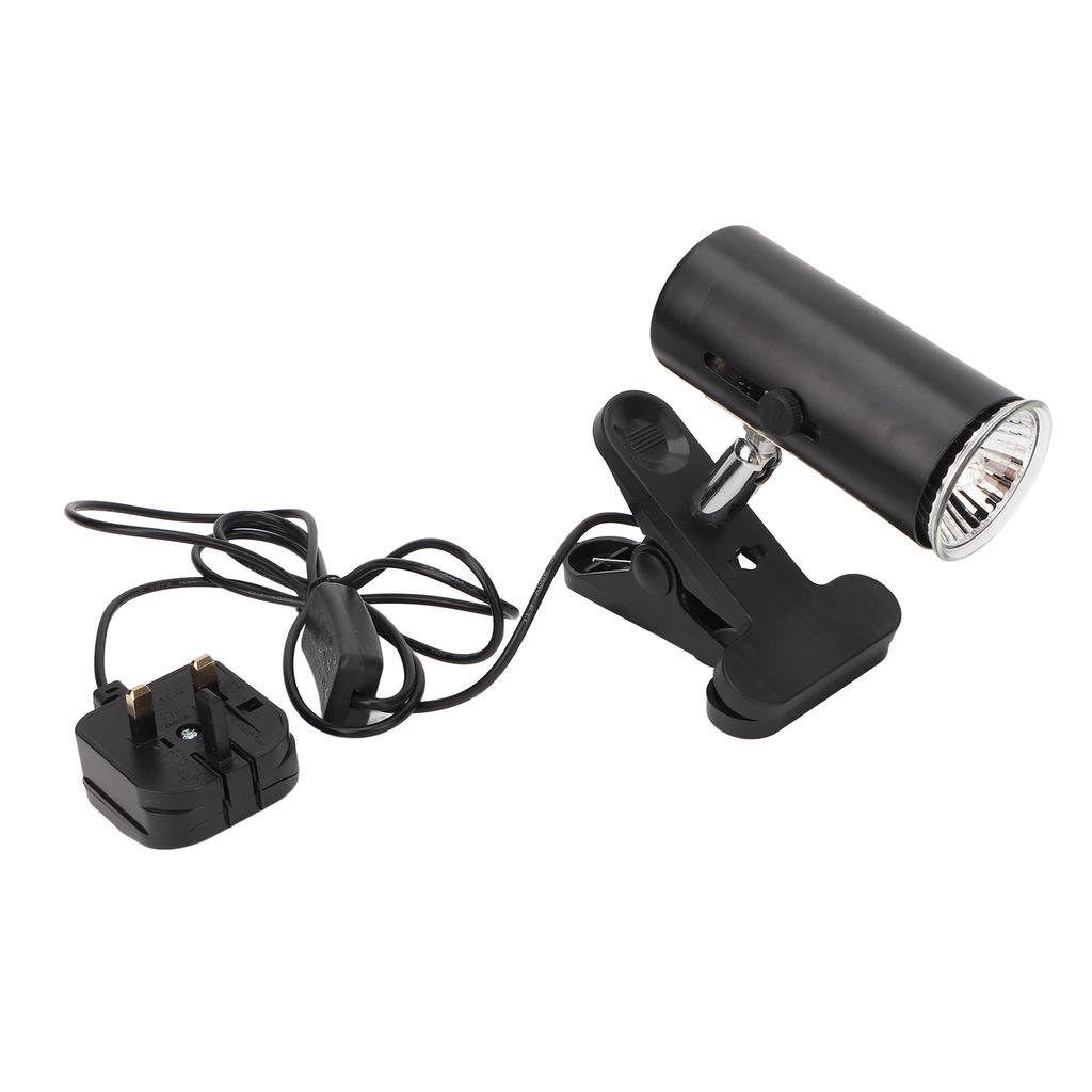 UVA UVB Reptilienlampe 50W Vollspektrum Sonnenlampe Sonnenbad Wärmelampe mit Klemme für Amphibien