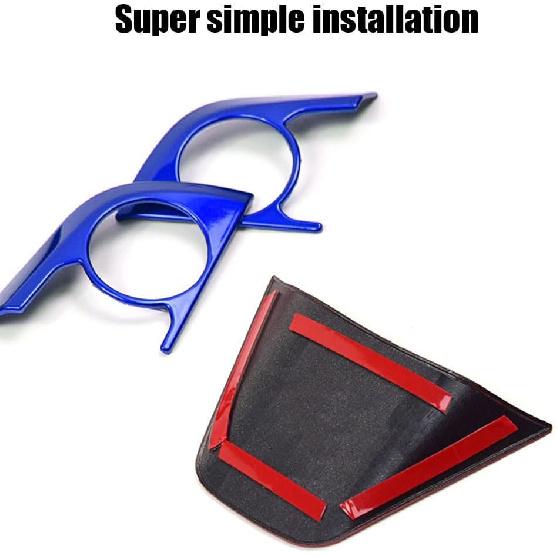 XITER 3PCS ABS Sport Style Blue Steering Wheel Cover Molding Cover Trims Interior Decaration Sticker Accessories for Toyota Camry 2018 2019 2020 2021