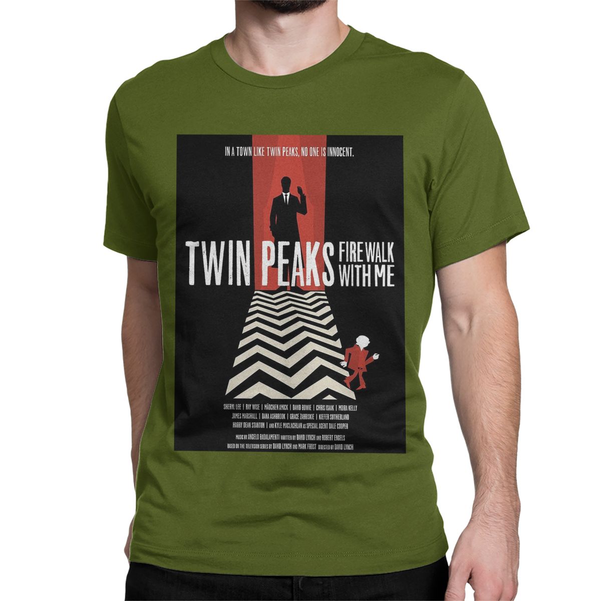 

Poster David Lynch T-Shirts Men Women s Crewneck Pure Cotton T Shirts Twin Peaks TV Show Short Sleeve Tee Shirt Adult Clothing 4XL
