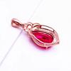 Color Gold Inlaid Redstone Pendant Necklace Foreign Exquisite Purple Gold Plated Rose Gold Necklace