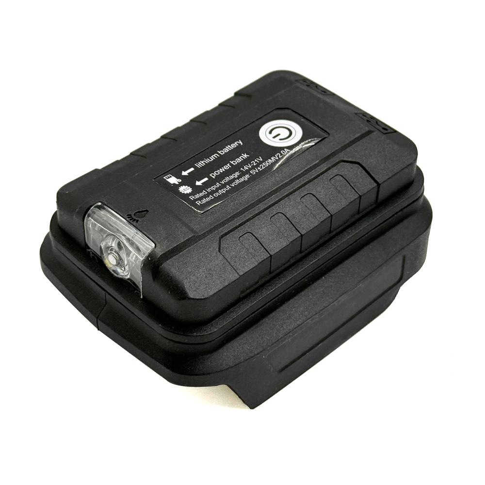 Li-ion Battery Case Adapter For Makita 18V Dual USB Ports Power Bank Phone Charger LED Working Light Converter Lamp Flashlight