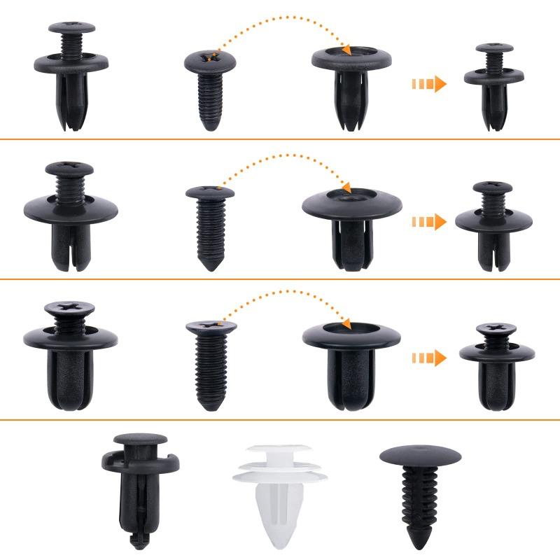 100pcs/100Pcs with Tool/100Pcs (Bagged) Boxed Car Buckle Car Parts Combination Set Door Interior Panel Nylon Bumper Buckle 2025