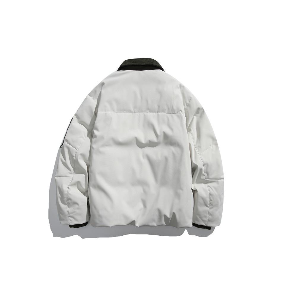 UNDREST Men's Winter Patchwork Down Jacket - Warm, Loose Fit with Lapel Design YR10