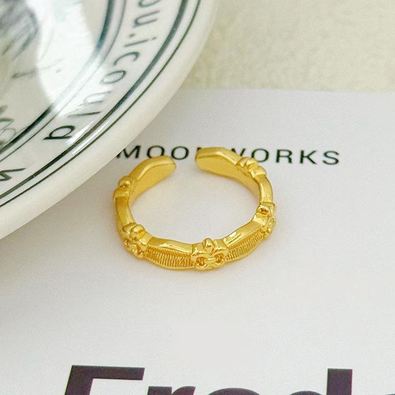 Italian Medieval Vintage Brushed Open Ring Niche High-End Exquisite Retro Personalized Ring