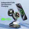 DUZZONA W21 3-in-1 15W Wireless Charging Stand Phone Earphone Watch Charger (Qi2 Certified) for iPhone 16 Series/Apple Watch 10/AirPods 4