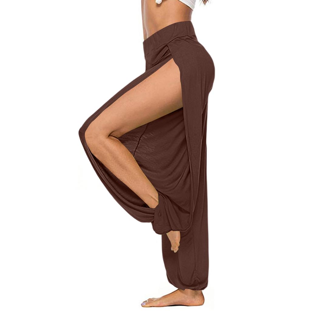 Dámské barevně dělené vysoce pružné kalhoty na cvičení, běh, jógu, volný čas