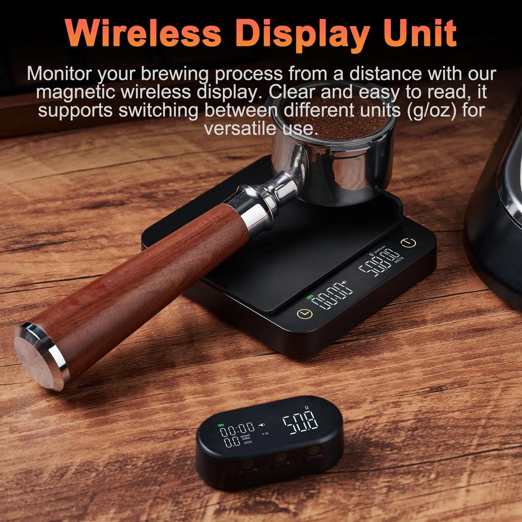 Digital Coffee Scale with Timer & Wireless Display - 3kg/0.1g Accurate Kitchen Scale for Espresso and Pour Over Coffee,