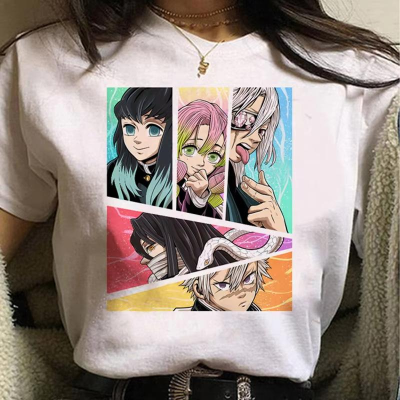 Kimetsu No Yaiba Kamado Nezuko Graphic Print T-shirt Women Harajuku Aesthetic White Tops Tshirt 2026 Japan Style Female T Shirt