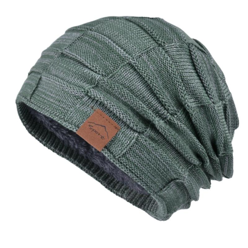 Autumn and Winter Velvet Mixed Color Versatile Wool Knitted Hat Warm Fashion Pullover Hat European and American Winter Hats