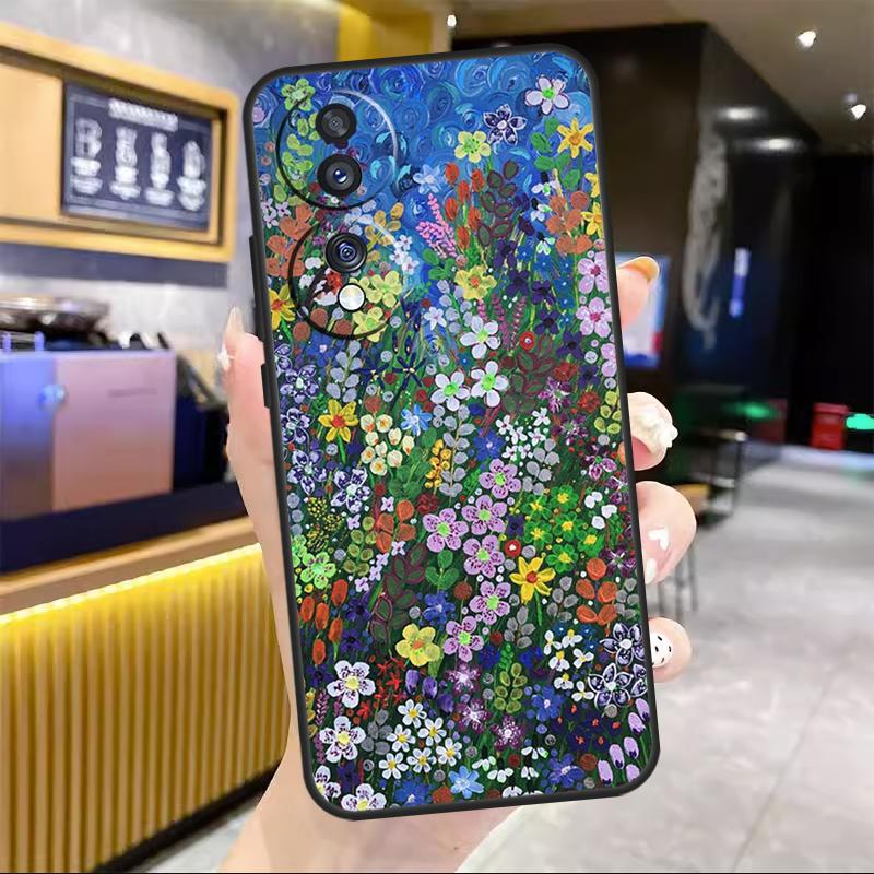 

Colourful Flower Painting Art For Honor Magic 5 6 7 8 Pro Case For Honor Win RT 50 70 90 200 400 Lite X8c X8b X9b X9c X9d Honor X9a