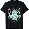 Génial ! T-shirt Unisexe Noir Petit Coupe Classique Cottagecore Théière Amateurs de Thé