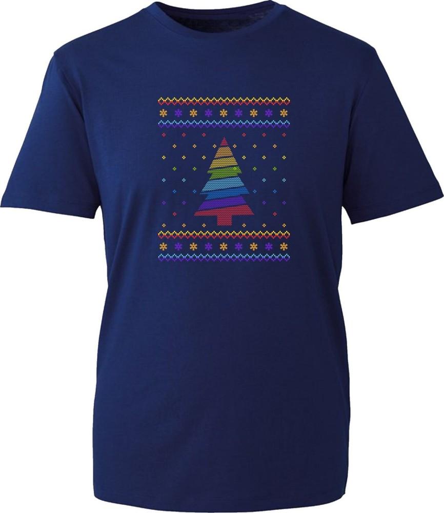 Christmas Tree Gay Pride Tshirt Lgbt Ugly Xmas Tree Rainbow Christmas Tee Top