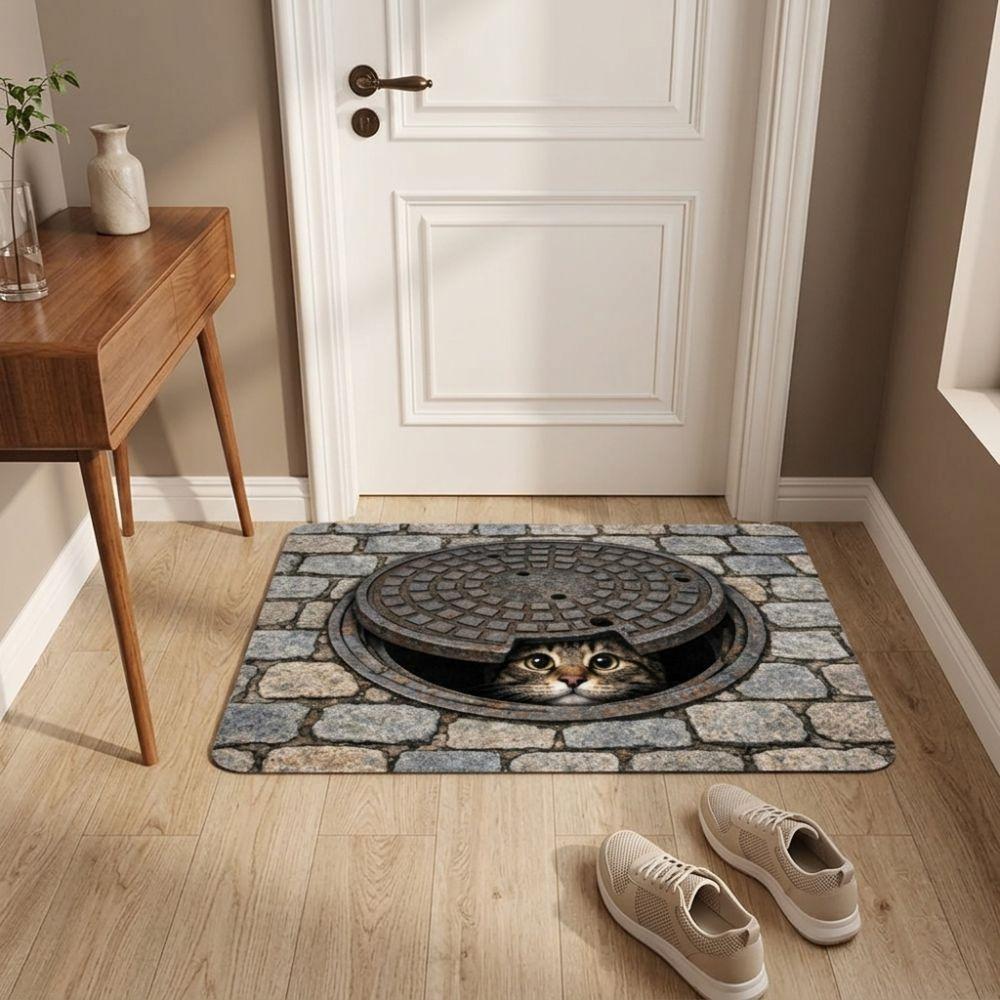 Water-absorbing Optical Illusion Doormat Non-slip Bedroom Door Rug Bathroom Carpet  Home Decor